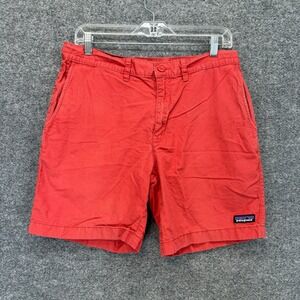 Patagonia Stand Up Shorts Men 32 Red Organic Cotton Hemp Blend Outdoor Hiking